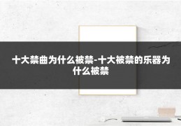 十大禁曲为什么被禁-十大被禁的乐器为什么被禁