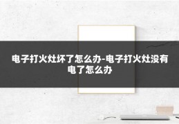 电子打火灶坏了怎么办-电子打火灶没有电了怎么办