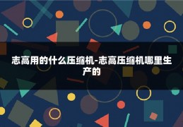 志高用的什么压缩机-志高压缩机哪里生产的