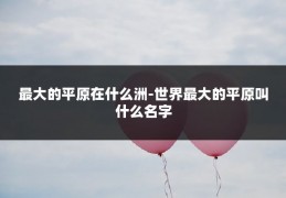 最大的平原在什么洲-世界最大的平原叫什么名字