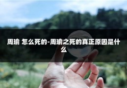 周瑜 怎么死的-周瑜之死的真正原因是什么