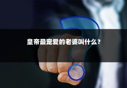 皇帝最宠爱的老婆叫什么？