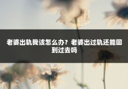 老婆出轨我该怎么办？老婆出过轨还能回到过去吗