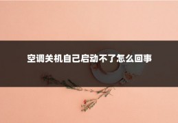 空调关机自己启动不了怎么回事