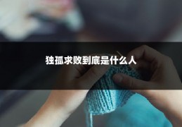 独孤求败到底是什么人