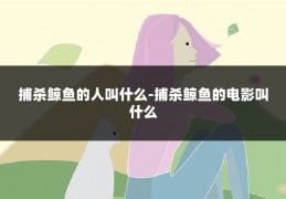 捕杀鲸鱼的人叫什么-捕杀鲸鱼的电影叫什么