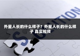 外星人长的什么样子？外星人长的什么样子 真实视频