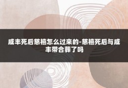 咸丰死后慈禧怎么过来的-慈禧死后与咸丰带合葬了吗