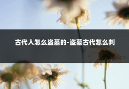 古代人怎么盗墓的-盗墓古代怎么判