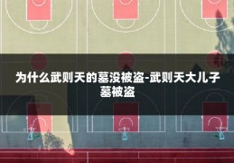 为什么武则天的墓没被盗-武则天大儿子墓被盗