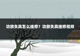 功放失真怎么维修？功放失真维修视频