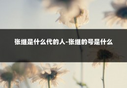 张继是什么代的人-张继的号是什么