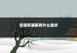 空调泵漏氟有什么症状