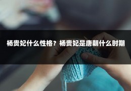 杨贵妃什么性格？杨贵妃是唐朝什么时期