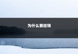 为什么要给钱