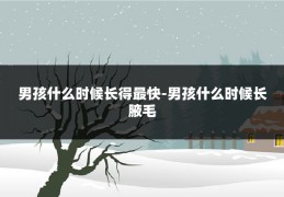 男孩什么时候长得最快-男孩什么时候长腋毛