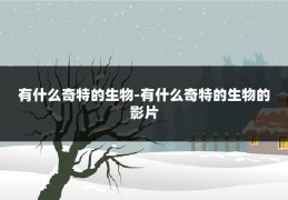 有什么奇特的生物-有什么奇特的生物的影片