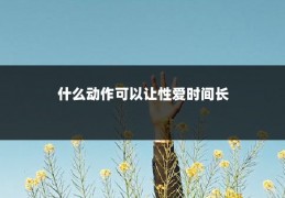 什么动作可以让性爱时间长