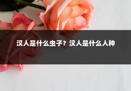 汉人是什么虫子？汉人是什么人种