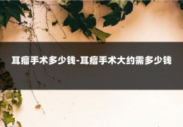 耳瘤手术多少钱-耳瘤手术大约需多少钱