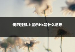 美的挂机上显示Hs是什么意思