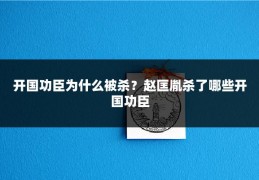 开国功臣为什么被杀？赵匡胤杀了哪些开国功臣