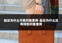 赵云为什么不被刘备重用-赵云为什么没有得到刘备重用