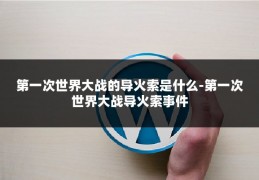 第一次世界大战的导火索是什么-第一次世界大战导火索事件