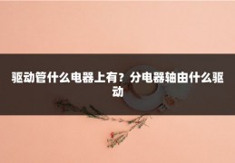 驱动管什么电器上有？分电器轴由什么驱动