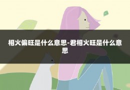 相火偏旺是什么意思-君相火旺是什么意思