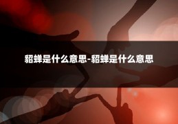 貂蝉是什么意思-貂蝉是什么意思