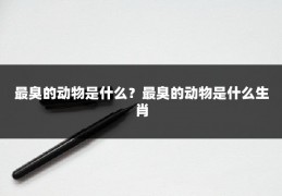 最臭的动物是什么？最臭的动物是什么生肖