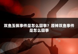 双鱼玉佩事件是怎么回事？原神双鱼事件是怎么回事