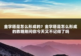 金字塔是怎么形成的？金字塔是怎么形成的昨晚刚问你今天又不记得了吗