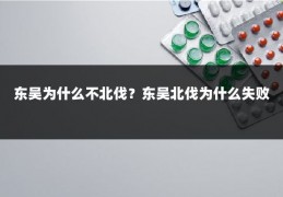 东吴为什么不北伐？东吴北伐为什么失败