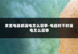 家里电器都漏电怎么回事-电器时不时漏电怎么回事