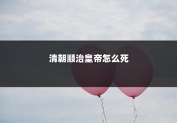 清朝顺治皇帝怎么死