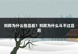 刘邦为什么怕吕后？刘邦为什么斗不过吕后