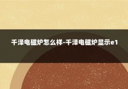 千泽电磁炉怎么样-千泽电磁炉显示e1