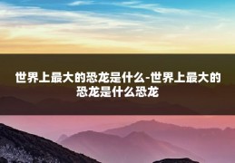 世界上最大的恐龙是什么-世界上最大的恐龙是什么恐龙