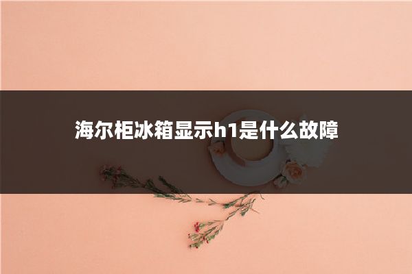 海尔柜冰箱显示h1是什么故障