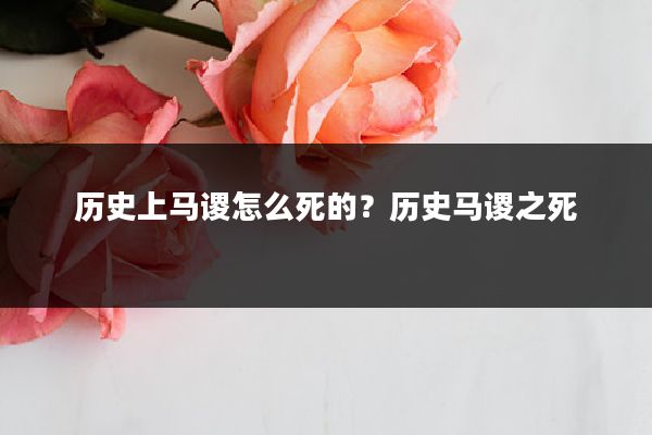 历史上马谡怎么死的？历史马谡之死