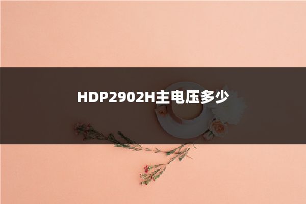 HDP2902H主电压多少