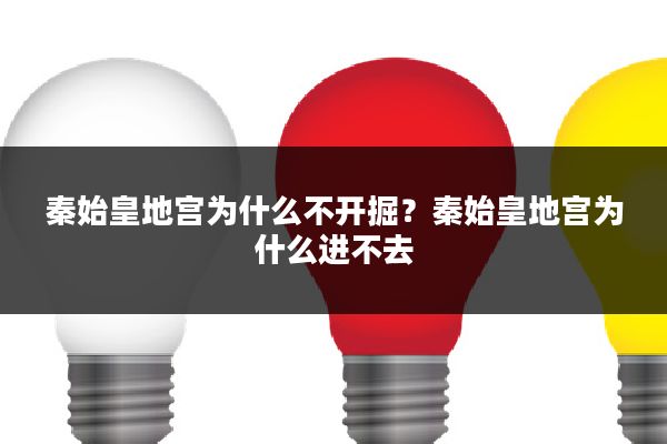 秦始皇地宫为什么不开掘？秦始皇地宫为什么进不去