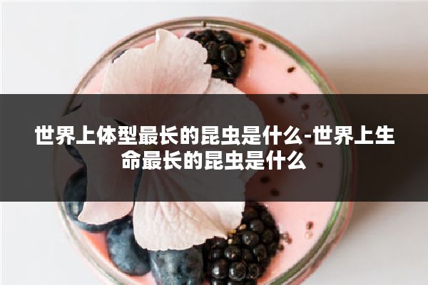 世界上体型最长的昆虫是什么-世界上生命最长的昆虫是什么