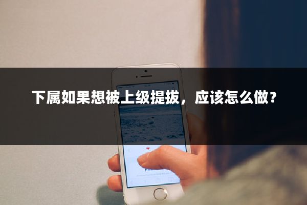 下属如果想被上级提拔，应该怎么做？