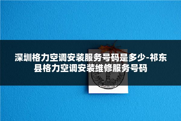 深圳格力空调安装服务号码是多少-祁东县格力空调安装维修服务号码