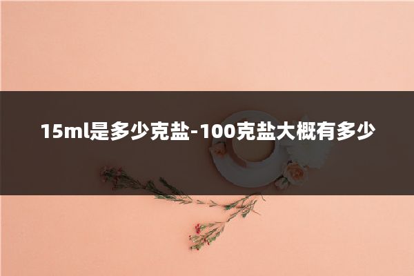 15ml是多少克盐-100克盐大概有多少