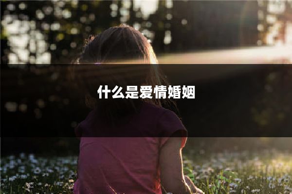 什么是爱情婚姻