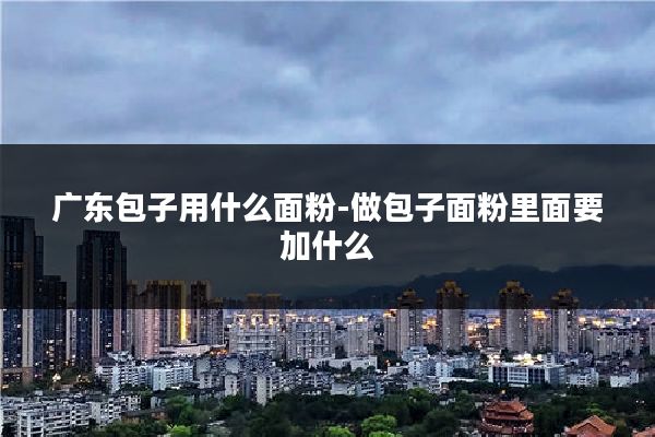 广东包子用什么面粉-做包子面粉里面要加什么